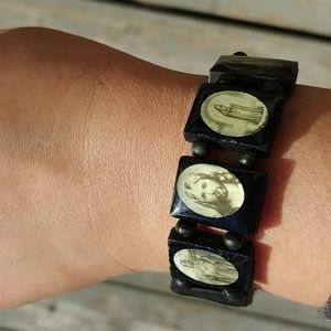 ✨BOGO FREE✨ 2 Religious Saints bracelets Black wood, unisex NWT